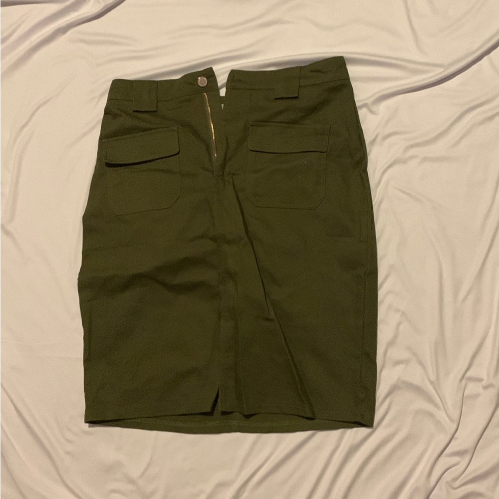 Olive Green Pencil Skirt
